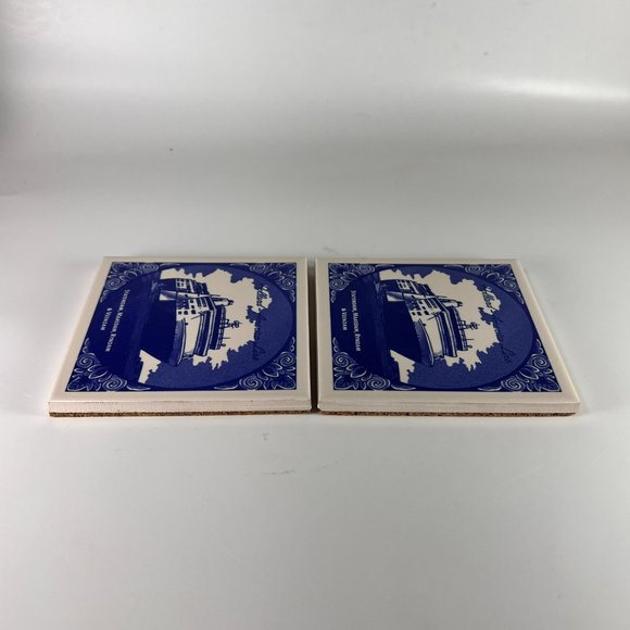 Holland America Line Cruise Ships Ceramic Tiles Souvenir Coasters Lot of 2 - Picture 3 of 9